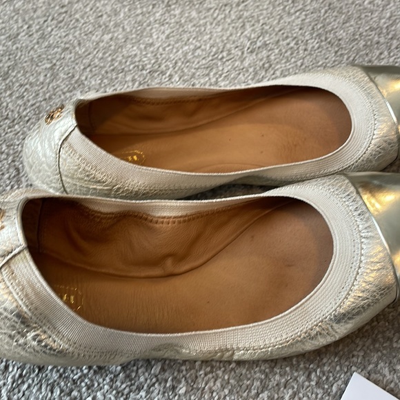 Coach Dalia Gold tone leather Flats size 6 - Picture 4 of 10